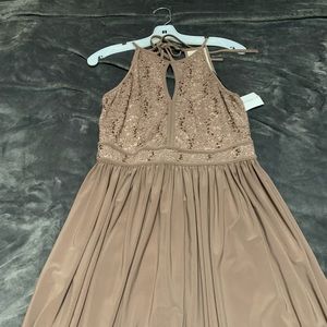 Davids bridal dress - taupe